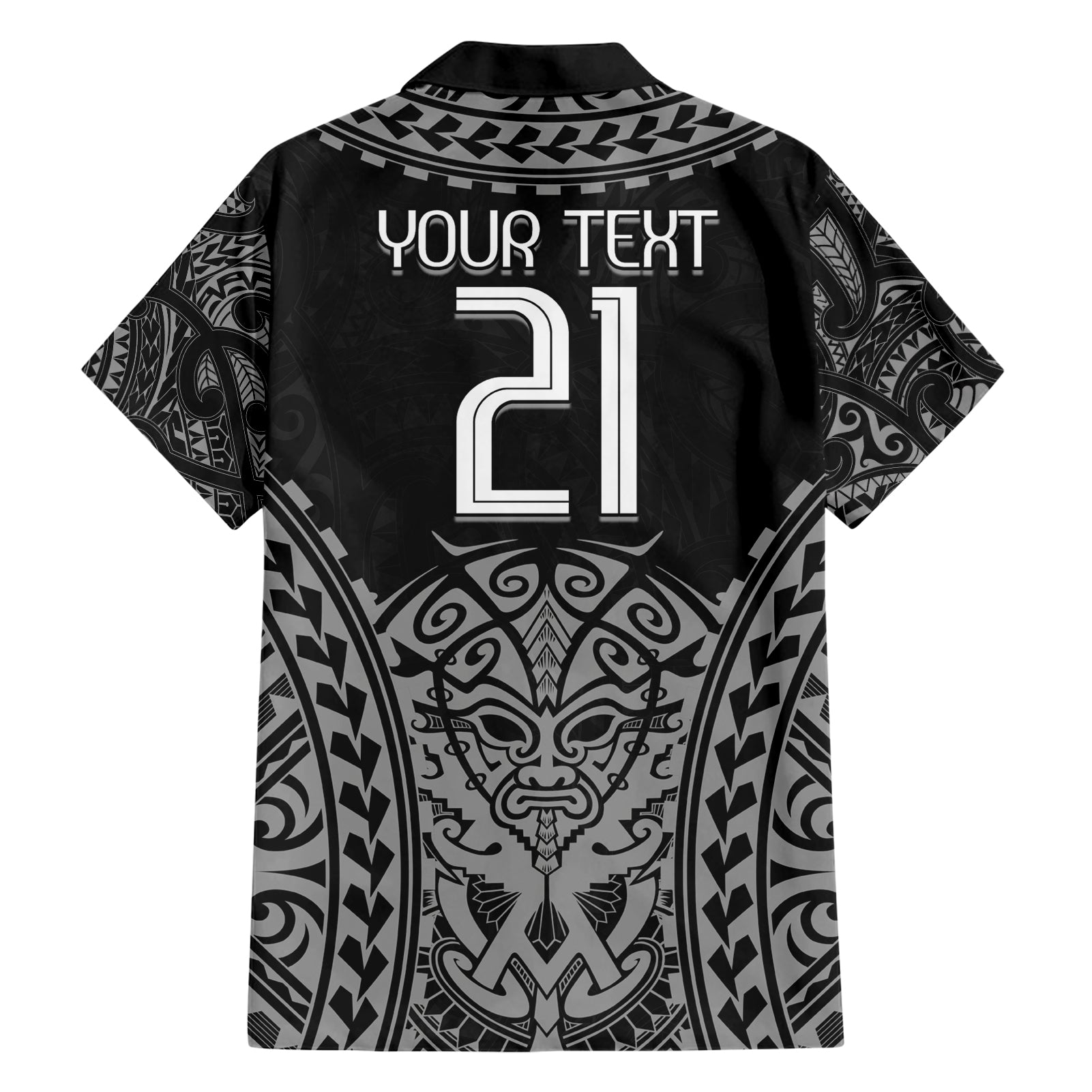 Custom New Zealand Rugby Hawaiian Shirt Maori All Black Warrior Tribal Tattoo