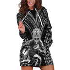 Custom New Zealand Rugby Hoodie Dress Maori All Black Warrior Tribal Tattoo