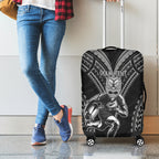 Custom New Zealand Rugby Luggage Cover Maori All Black Warrior Tribal Tattoo