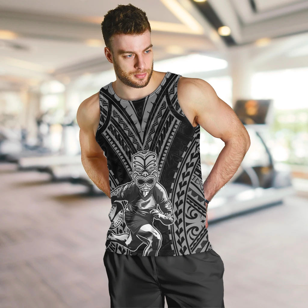 Custom New Zealand Rugby Men Tank Top Maori All Black Warrior Tribal Tattoo