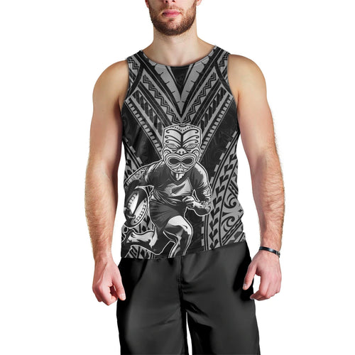 Custom New Zealand Rugby Men Tank Top Maori All Black Warrior Tribal Tattoo