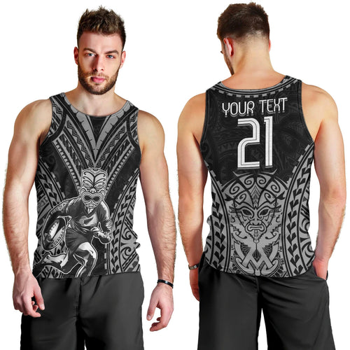 Custom New Zealand Rugby Men Tank Top Maori All Black Warrior Tribal Tattoo