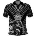 Custom New Zealand Rugby Polo Shirt Maori All Black Warrior Tribal Tattoo
