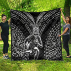 Custom New Zealand Rugby Quilt Maori All Black Warrior Tribal Tattoo