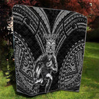 Custom New Zealand Rugby Quilt Maori All Black Warrior Tribal Tattoo