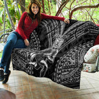 Custom New Zealand Rugby Quilt Maori All Black Warrior Tribal Tattoo