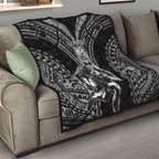 Custom New Zealand Rugby Quilt Maori All Black Warrior Tribal Tattoo