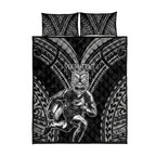Custom New Zealand Rugby Quilt Bed Set Maori All Black Warrior Tribal Tattoo