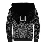 Custom New Zealand Rugby Sherpa Hoodie Maori All Black Warrior Tribal Tattoo