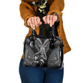 Custom New Zealand Rugby Shoulder Handbag Maori All Black Warrior Tribal Tattoo