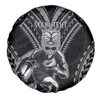 Custom New Zealand Rugby Spare Tire Cover Maori All Black Warrior Tribal Tattoo