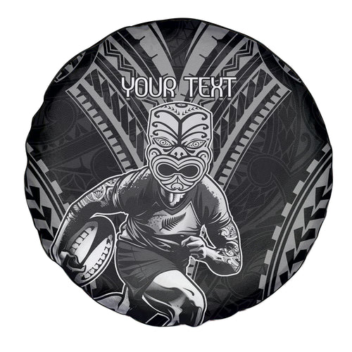 Custom New Zealand Rugby Spare Tire Cover Maori All Black Warrior Tribal Tattoo