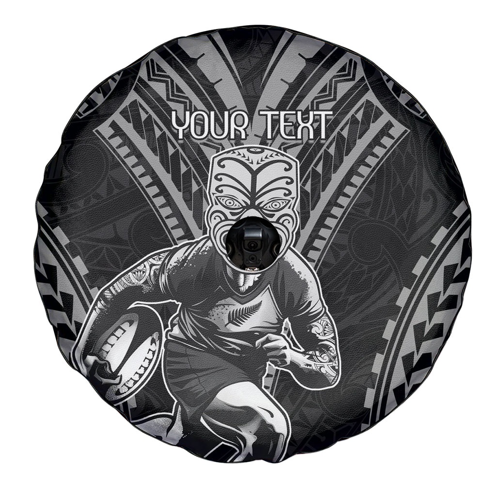 Custom New Zealand Rugby Spare Tire Cover Maori All Black Warrior Tribal Tattoo