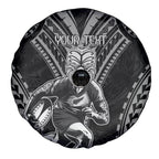 Custom New Zealand Rugby Spare Tire Cover Maori All Black Warrior Tribal Tattoo