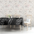 Custom New Zealand Rugby Tablecloth Maori All Black Warrior Tribal Tattoo