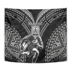 Custom New Zealand Rugby Tapestry Maori All Black Warrior Tribal Tattoo