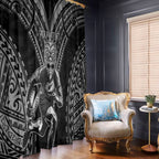 Custom New Zealand Rugby Window Curtain Maori All Black Warrior Tribal Tattoo