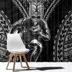 Custom New Zealand Rugby Window Curtain Maori All Black Warrior Tribal Tattoo