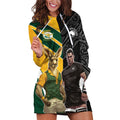Custom New Zealand and Australia Rugby Hoodie Dress Kangroo and Maori Warrior Together