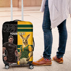 Custom New Zealand and Australia Rugby Luggage Cover Kangroo and Maori Warrior Together