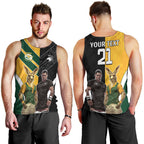Custom New Zealand and Australia Rugby Men Tank Top Kangroo and Maori Warrior Together