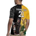 Custom New Zealand and Australia Rugby Rugby Jersey Kangroo and Maori Warrior Together