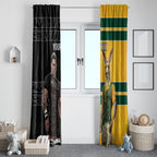 Custom New Zealand and Australia Rugby Window Curtain Kangroo and Maori Warrior Together