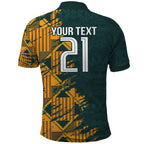 Custom South Africa Rugby Polo Shirt The Springboks Mascot Sporty Version