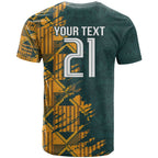 Custom South Africa Rugby T Shirt The Springboks Mascot Sporty Version
