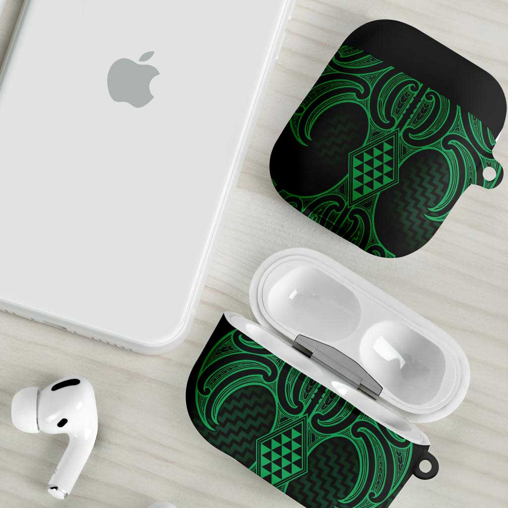 Kakariki Maori Ta Moko Poutama Art AirPods Case - Aussie Hoodie