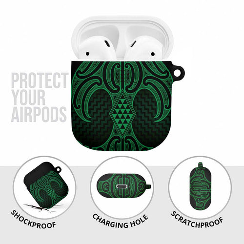 Kakariki Maori Ta Moko Poutama Art AirPods Case - Aussie Hoodie