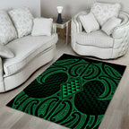 Kakariki Maori Ta Moko Poutama Art Area Rug
