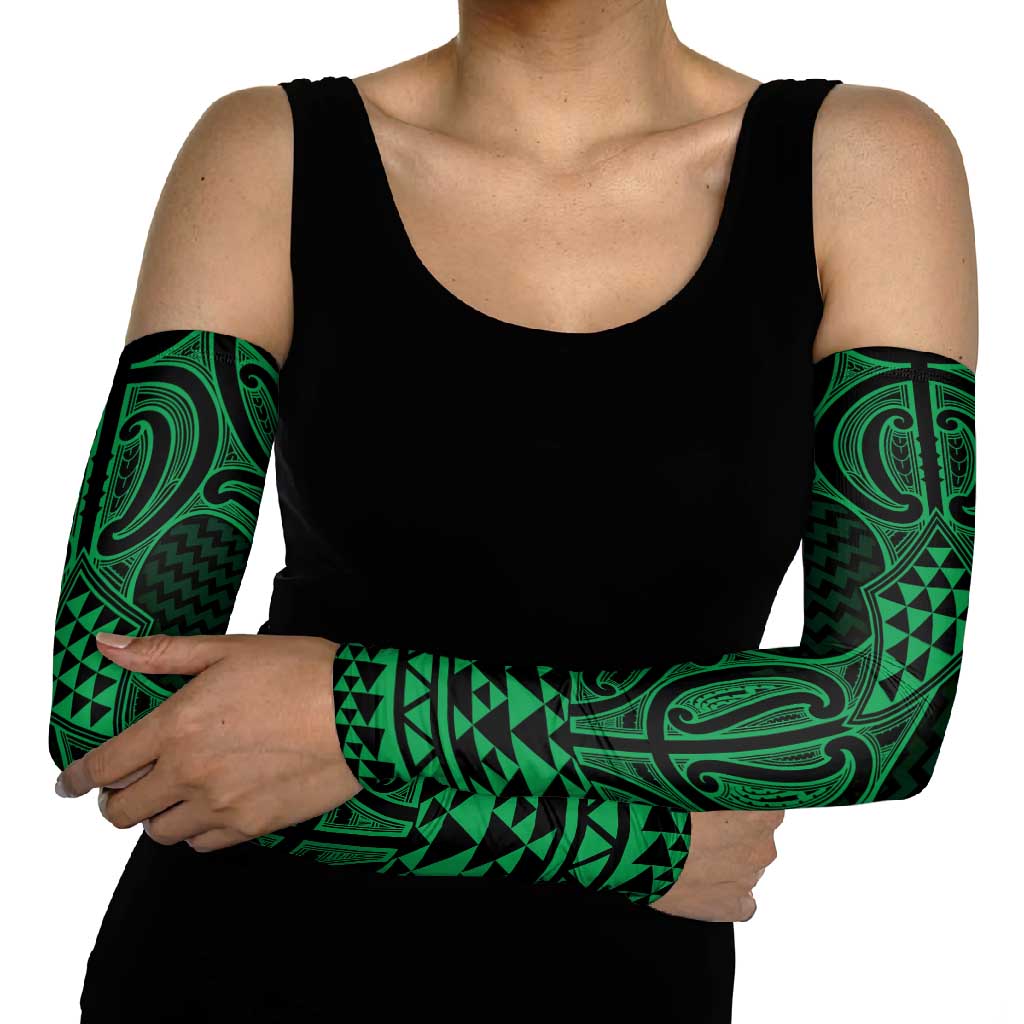Kakariki Maori Ta Moko Poutama Art Arm Sleeves - Aussie Hoodie