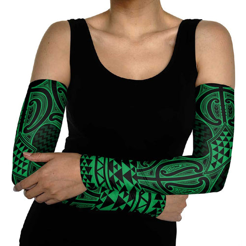 Kakariki Maori Ta Moko Poutama Art Arm Sleeves - Aussie Hoodie