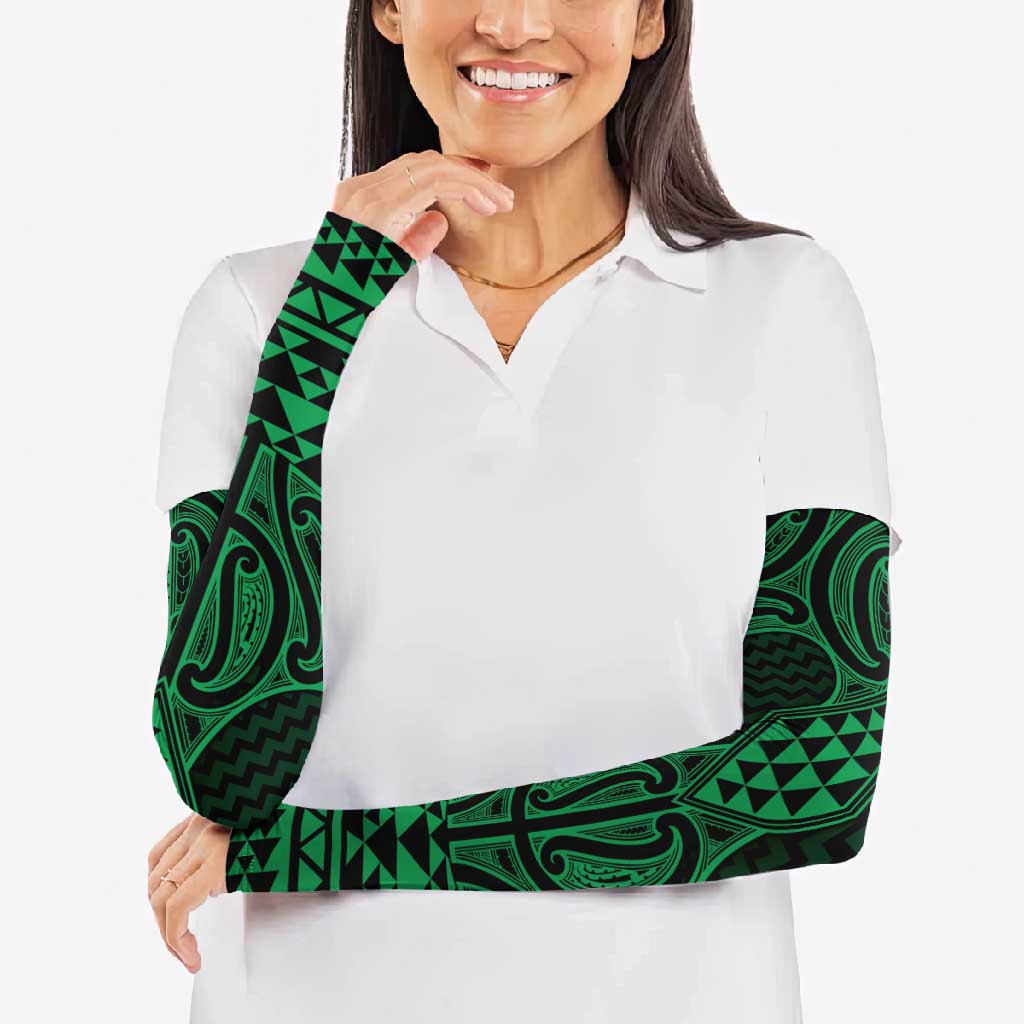 Kakariki Maori Ta Moko Poutama Art Arm Sleeves - Aussie Hoodie