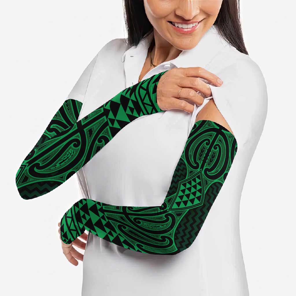 Kakariki Maori Ta Moko Poutama Art Arm Sleeves - Aussie Hoodie