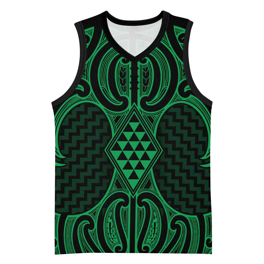 Kakariki Maori Ta Moko Poutama Art Basketball Jersey - Aussie Hoodie