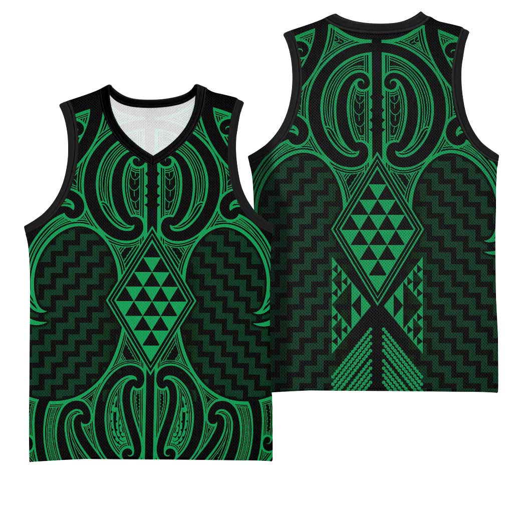 Kakariki Maori Ta Moko Poutama Art Basketball Jersey - Aussie Hoodie