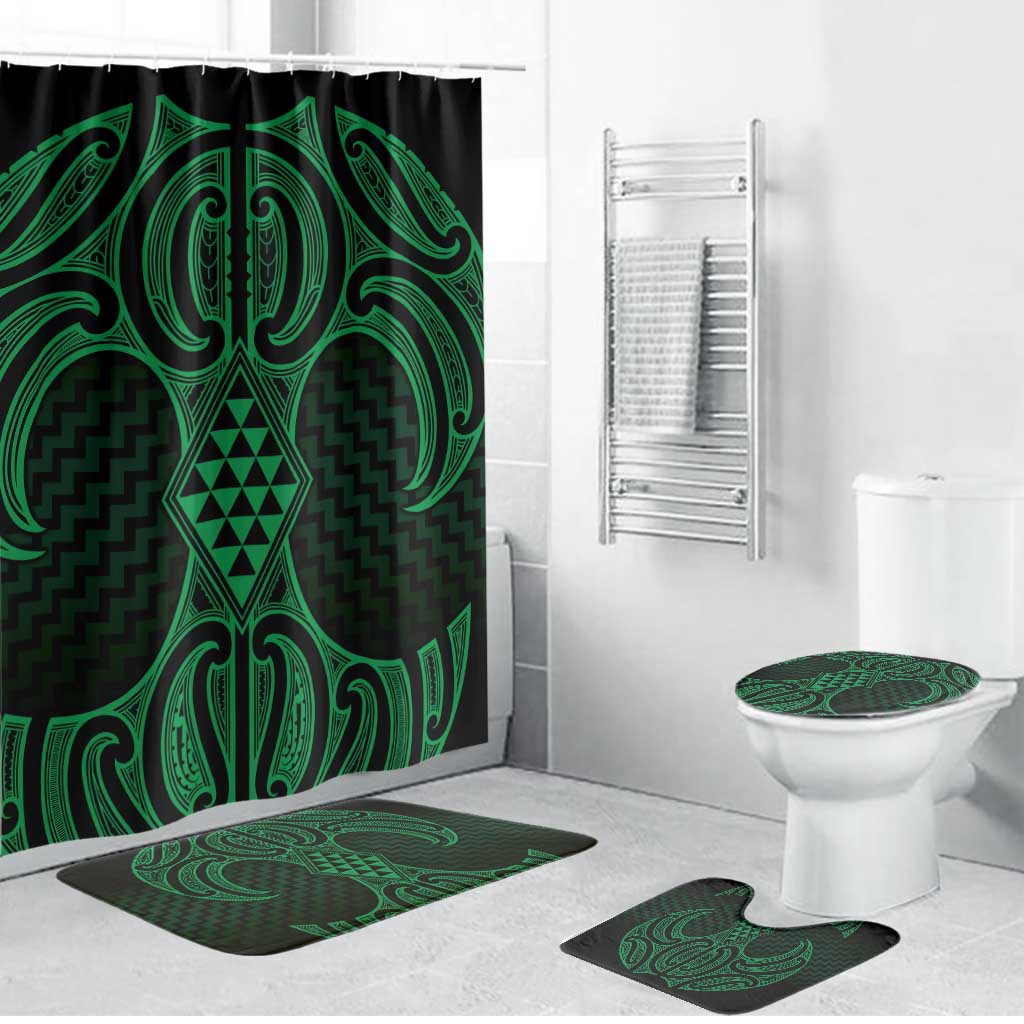 Kakariki Maori Ta Moko Poutama Art Bathroom Set - Aussie Hoodie