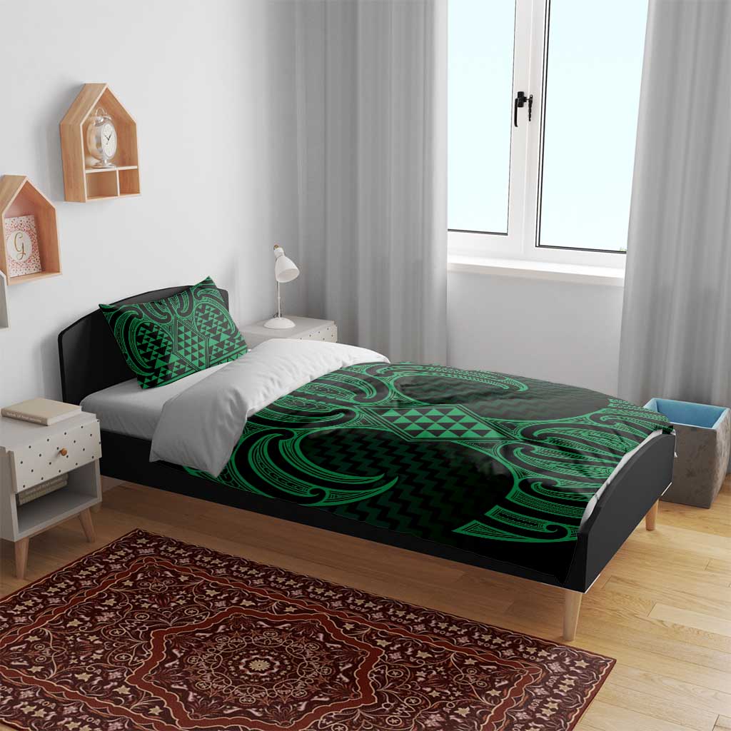 Kakariki Maori Ta Moko Poutama Art Bedding Set