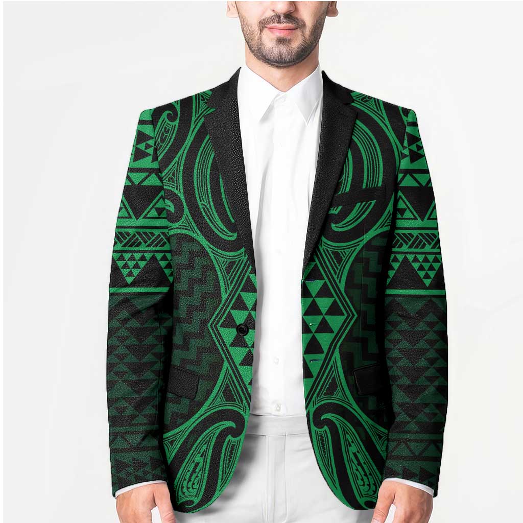 Kakariki Maori Ta Moko Poutama Art Blazer - Aussie Hoodie