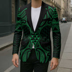 Kakariki Maori Ta Moko Poutama Art Blazer - Aussie Hoodie