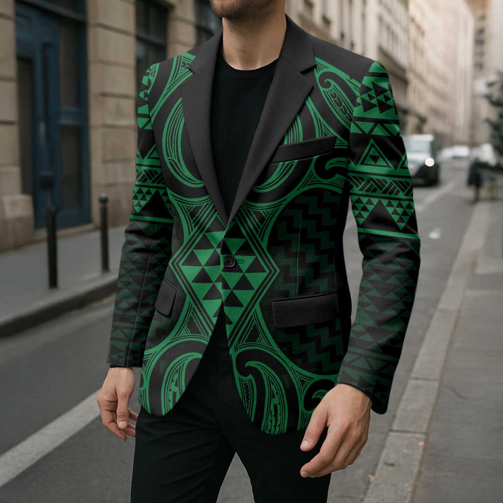 Kakariki Maori Ta Moko Poutama Art Blazer - Aussie Hoodie