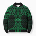 Kakariki Maori Ta Moko Poutama Art Bomber Puffer Jacket - Aussie Hoodie