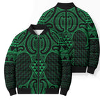 Kakariki Maori Ta Moko Poutama Art Bomber Puffer Jacket - Aussie Hoodie