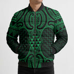 Kakariki Maori Ta Moko Poutama Art Bomber Puffer Jacket - Aussie Hoodie
