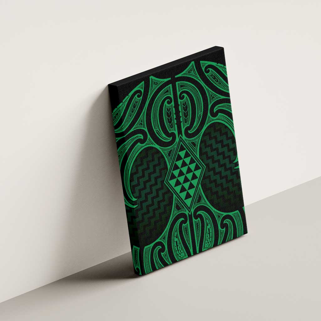 Kakariki Maori Ta Moko Poutama Art Canvas Wall Art