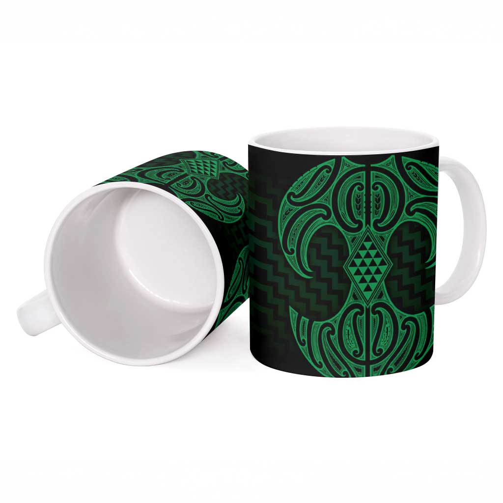 Kakariki Maori Ta Moko Poutama Art Ceramic Mug - Aussie Hoodie