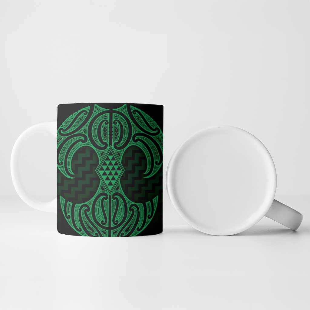 Kakariki Maori Ta Moko Poutama Art Ceramic Mug - Aussie Hoodie