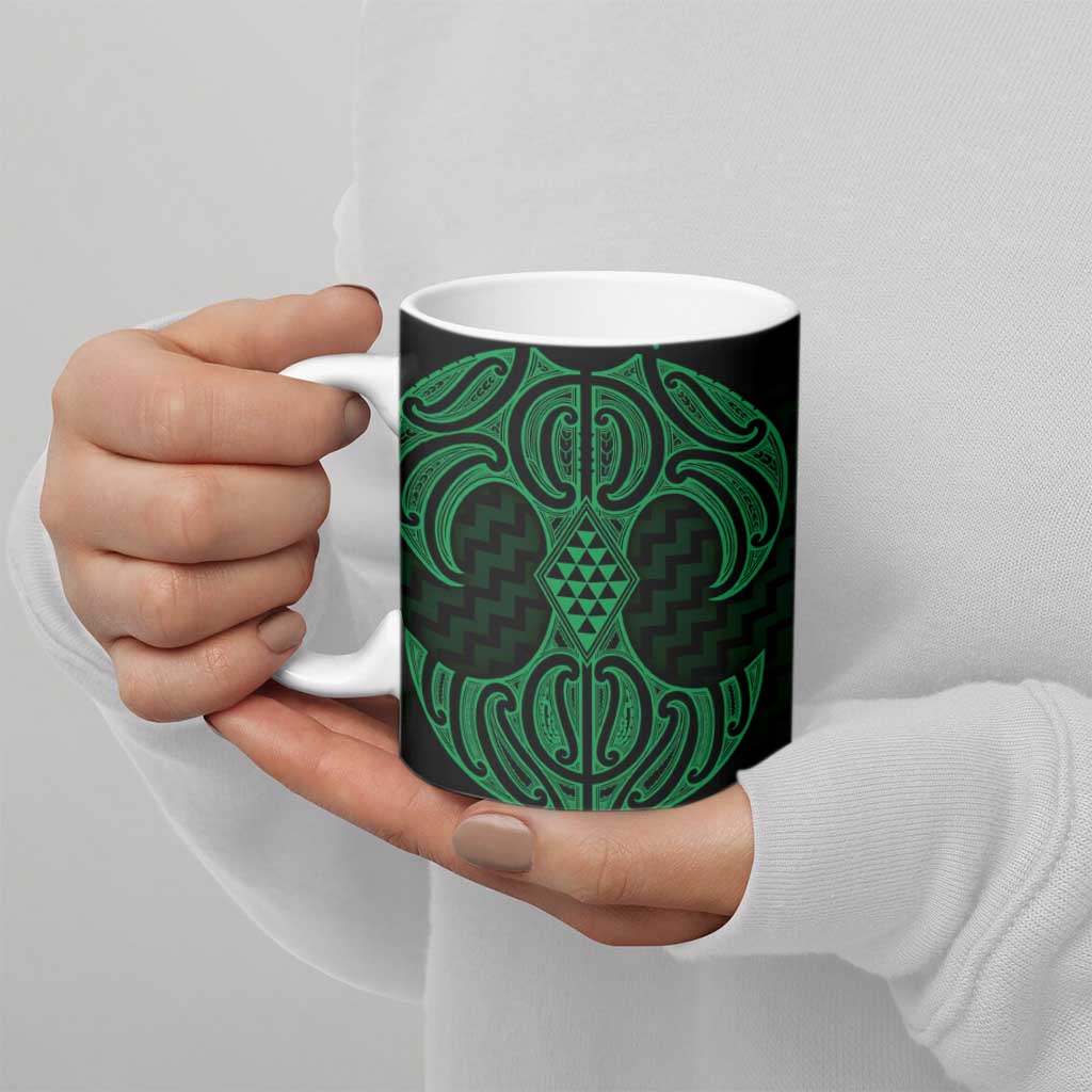 Kakariki Maori Ta Moko Poutama Art Ceramic Mug - Aussie Hoodie